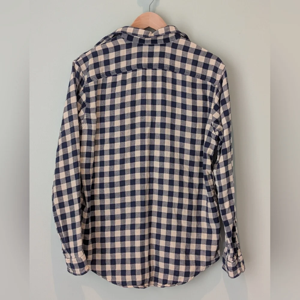 Polo by Ralph Lauren Men's Blue and Cream Flannel Overshirt
